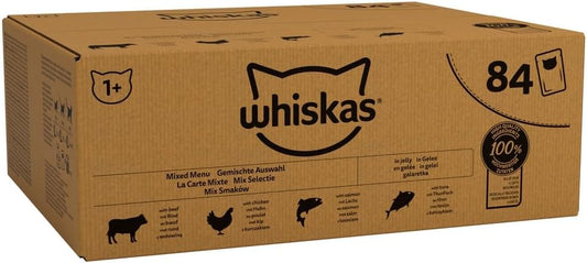 Whiskas 1 plus Adult Mixed Selection in Jelly Megapack | 84 x 85g
