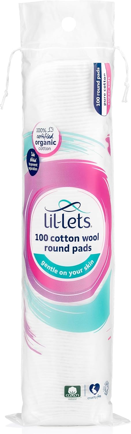 Lil-Lets Cotton Wool Round Pads | 100 Count