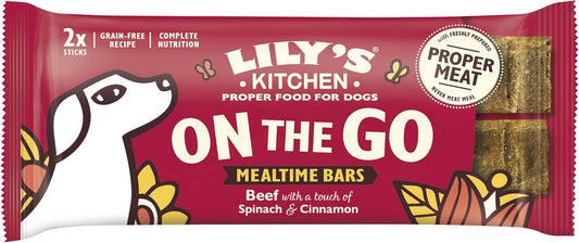 Lily's Kitchen Natural Adult Dog Treats - Beef On the Go Bars (1 Pack x 40g)