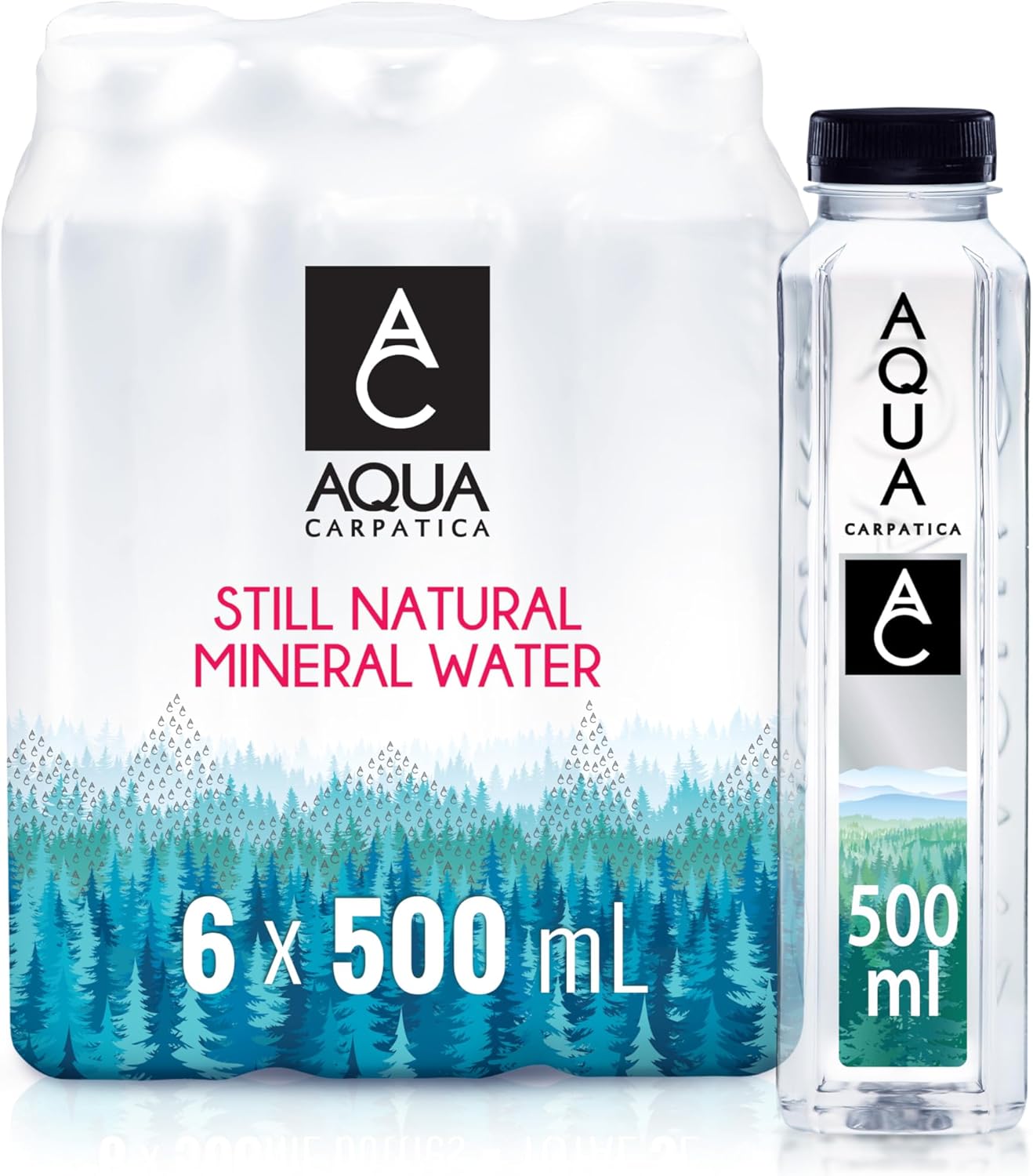 AQUA Carpatica Pure Natural Still Mineral Water | 6 x 500ml