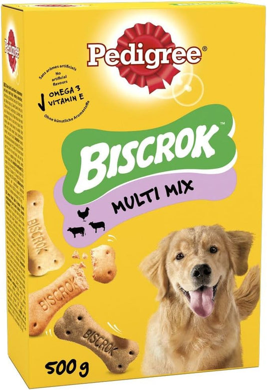 Pedigree Biscrok Multi Mix, Dog Treats, Bone-Shaped Biscuits | 500 g