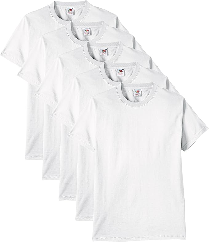 Fruit of the Loom Men's Heavy T-Shirt | Pack of 5