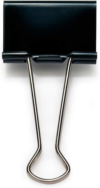 Rapesco FBC190B1 19 mm Foldback Clips, Black, Pack of 10