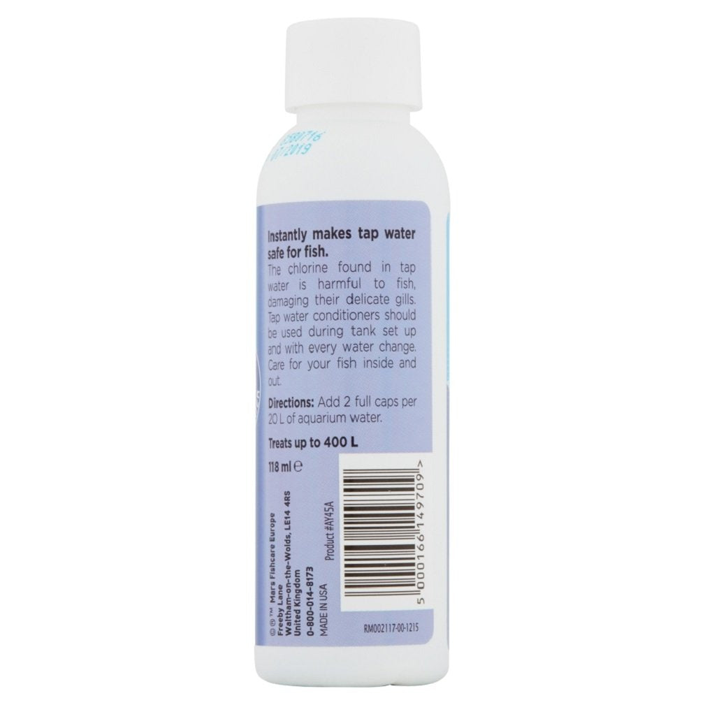 AQUARIAN TAP WATER SAFE, Aquarium Water Conditioner, 118 ml Bottle,White