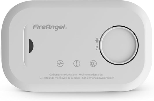FireAngel Carbon Monoxide Alarm and Detector - FA6813 10-Year Sensor Life CO Alarm for Home with AA Batteries - Travel, Portable Carbon Monoxide Detector - CO Detector Monitor with Test Button