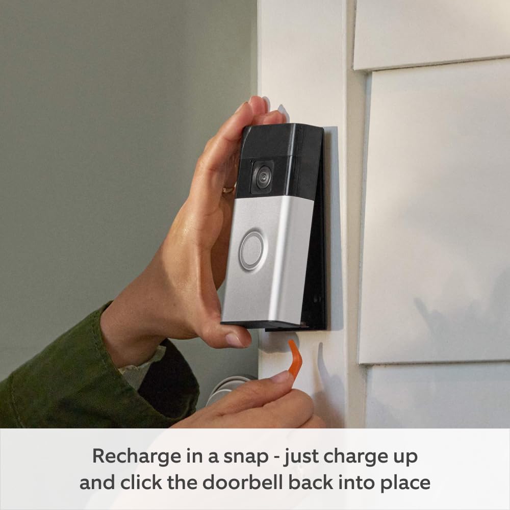 Ring Battery Video Doorbell (2024 release)| DIY Wireless Video Doorbell Camera I Head-To-Toe View, HD Video | Easy to install (5 min) | With Built-in Battery I 30-day free trial of Ring Home