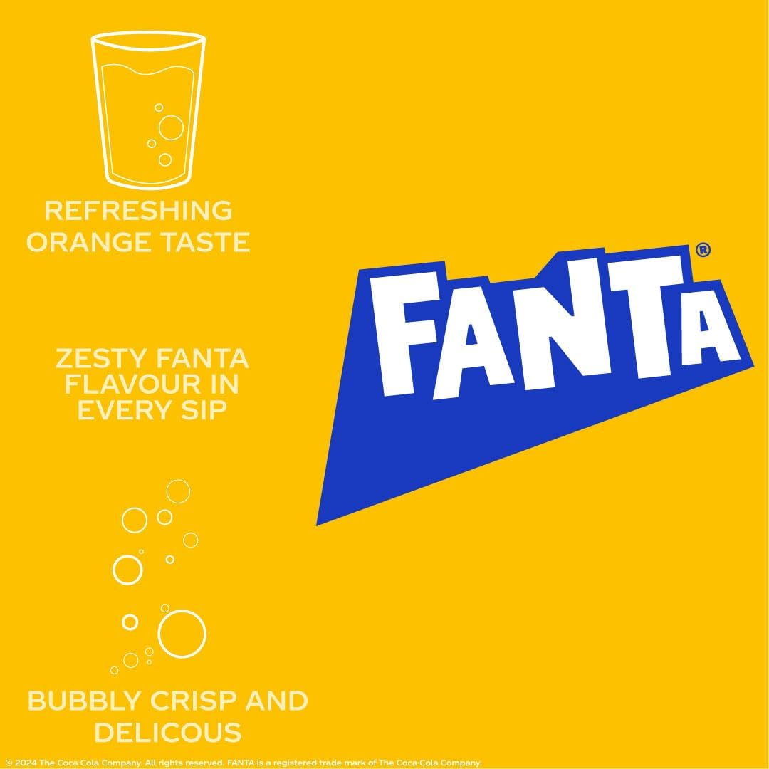 Fanta Zero Orange Soft Drink Can 330 Ml (24 cans)