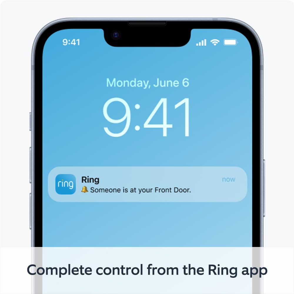 Ring Battery Video Doorbell (2024 release)| DIY Wireless Video Doorbell Camera I Head-To-Toe View, HD Video | Easy to install (5 min) | With Built-in Battery I 30-day free trial of Ring Home