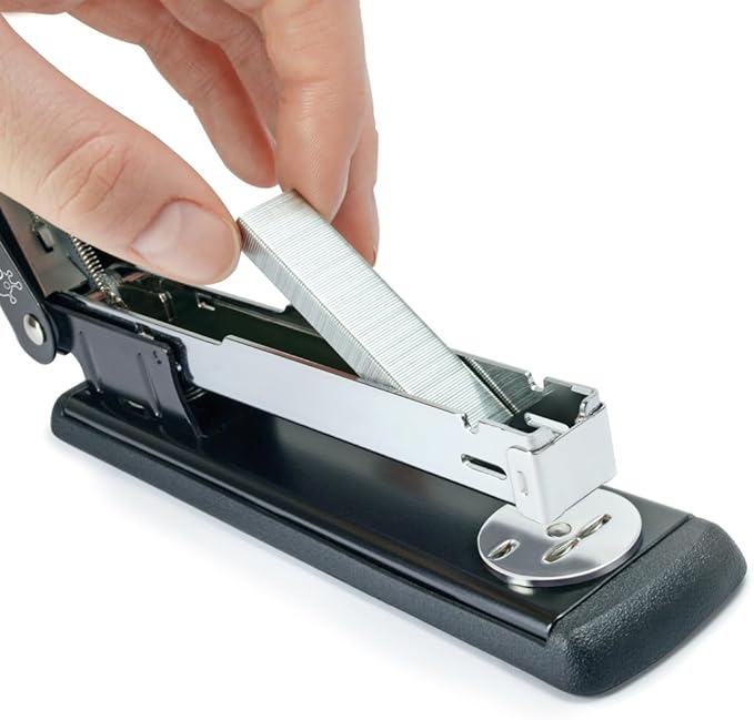 Rapesco 1733 Business Pack: 6 Germ-Savvy Antibacterial Marlin Staplers, 25 Sheet Capacity, and 12 Boxes of 1000 26/6 mm Staples, Black