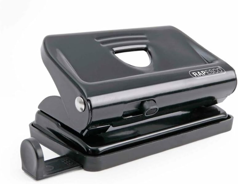 Rapesco ‎PF810MB1 810 2-Hole Metal Punch with 12 Sheets Capacity, Black