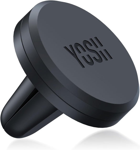 YOSH Car Phone Holder, Magnetic Phone Holder with Strong Upgraded Magnets, Super Stable Air Vent Cradle Compatible with iPhone & Samsung Includes Metal Plates, Car Accessories