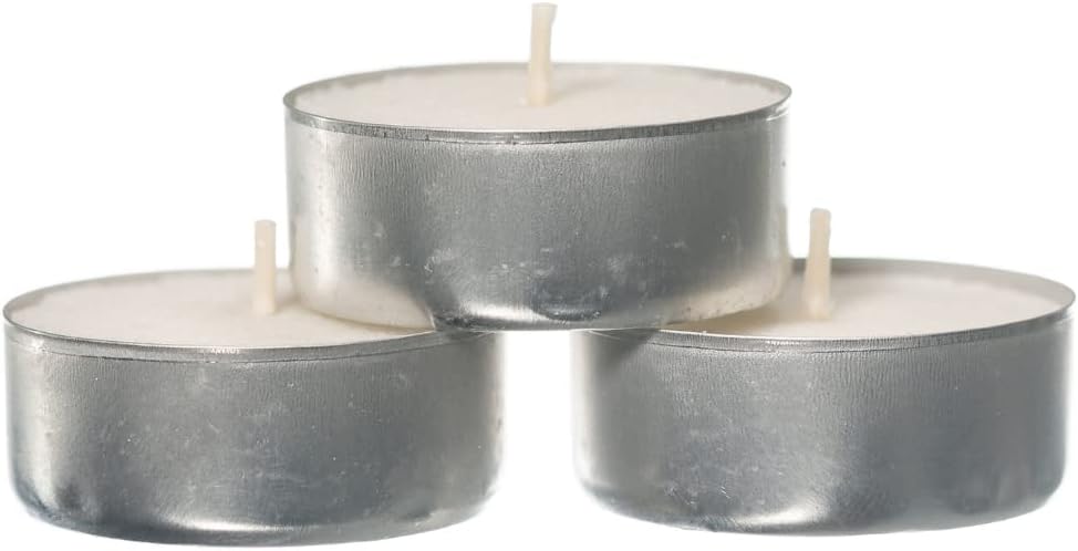 Prices Patent Candles White Tealights Bag, Pack of 50, Wax, l x 3.8cm w x 1.8cm h, Unscented [Energy Class A]