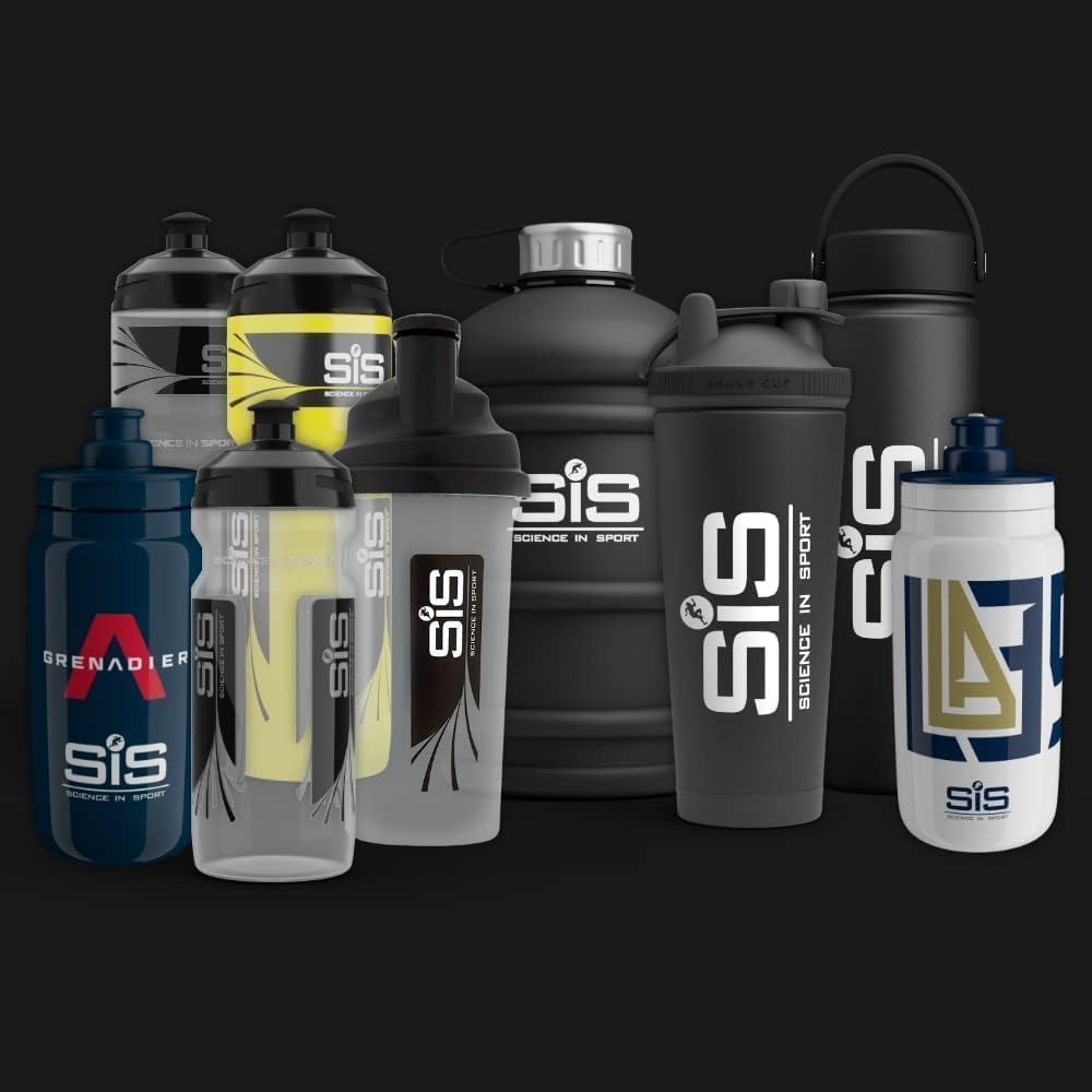 Science in Sport SIS Clear Sports Water Bottle, Plastic Water Bottle, Black Logo, Transparent Colour, 800 ml