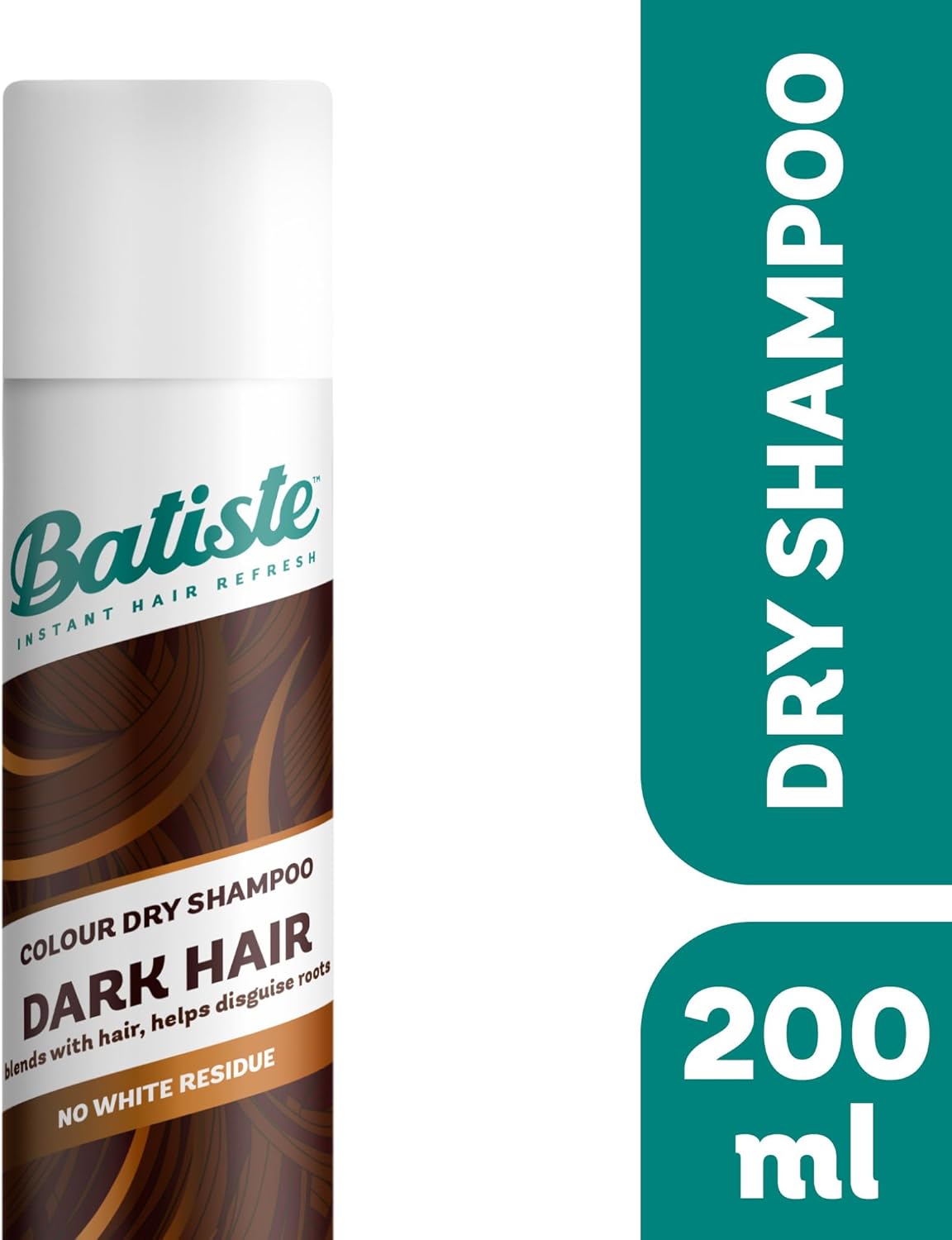 Batiste Colour Dry Shampoo - Black and Dark Brown, 200 ml (Packaging may Vary)