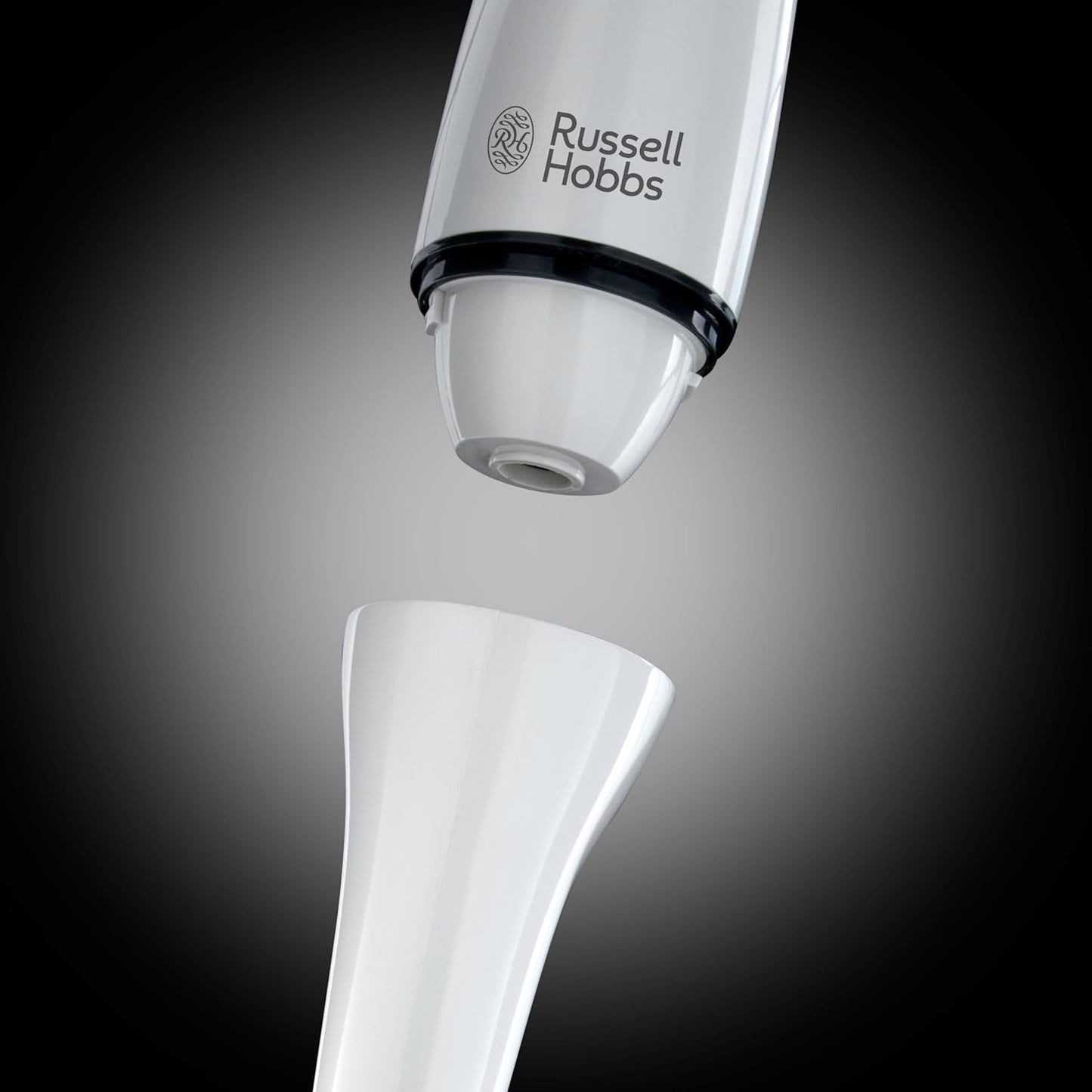 Russell Hobbs Food Collection Electric Hand Blender, 2 Speeds and Pulse Technology, Detachable blending leg for easy cleaning, Stainless steel blades, 200W, 22241, White [Energy Class A]