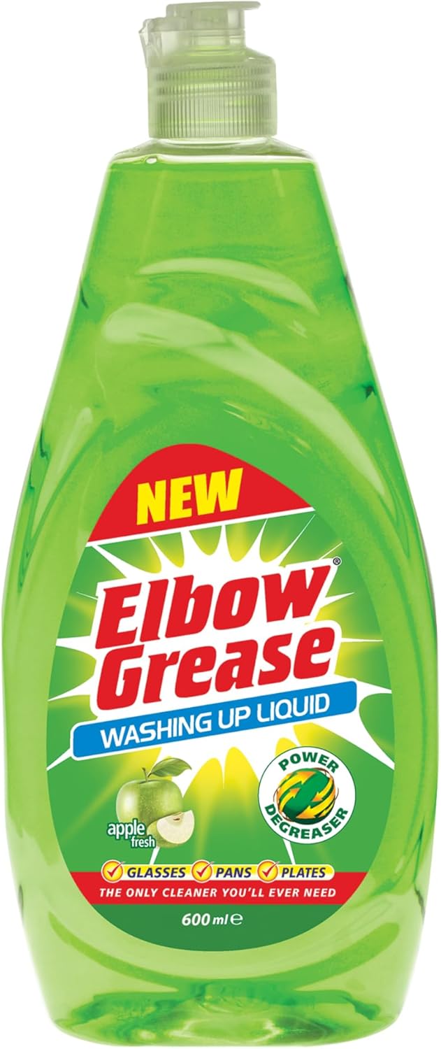 Elbow Grease Washing Up Liquid, Apple Fresh 600ml