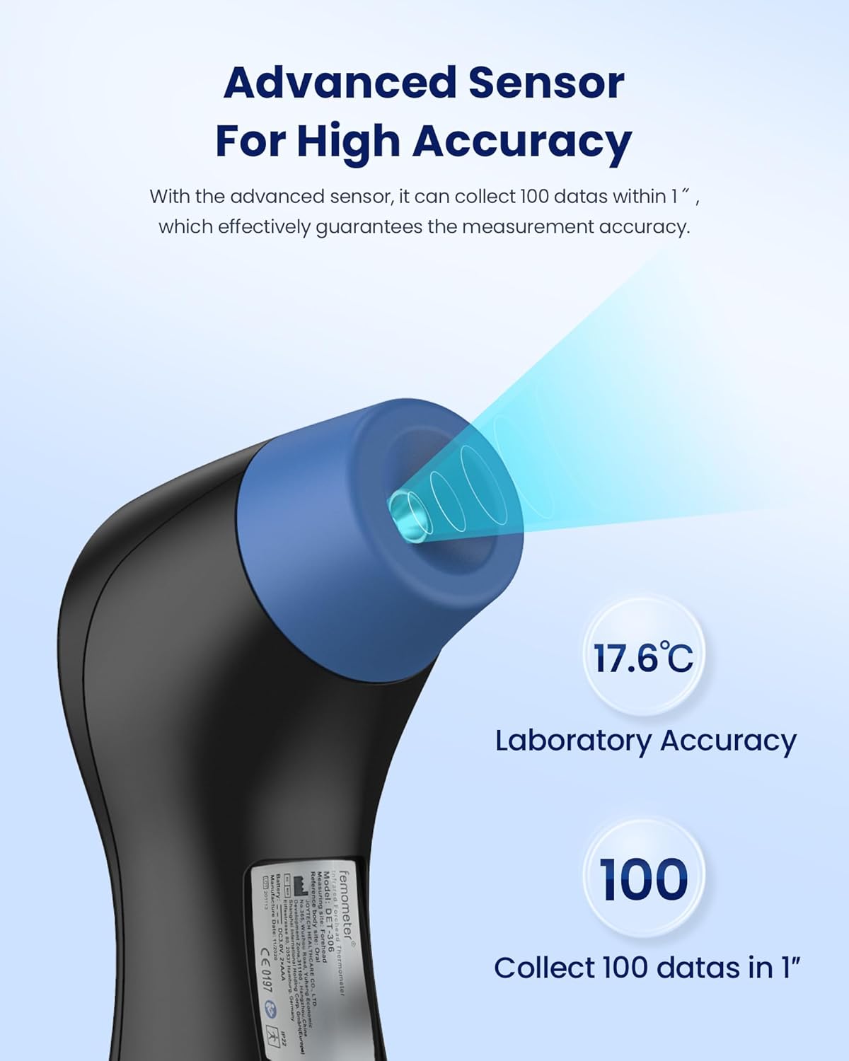 Forehead Thermometer for Adults Kids, No-Touch Infrared LCD Display Digital Baby Thermometers Body Temperature Thermometer