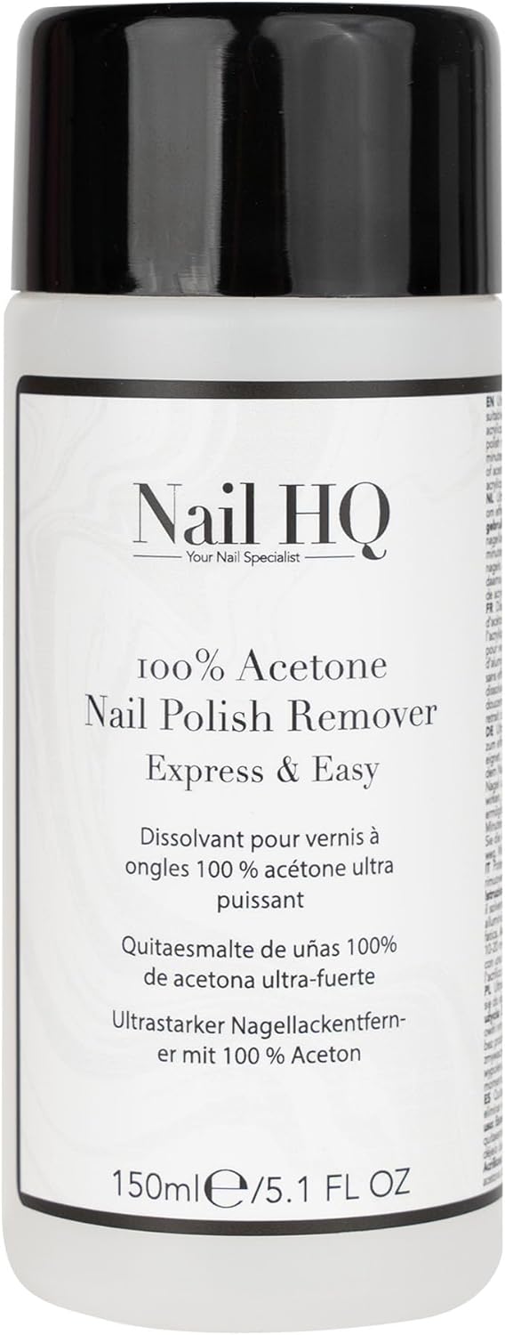 Nail HQ 100% Acetone Nail Polish Remover - 150ml - Express & Easy