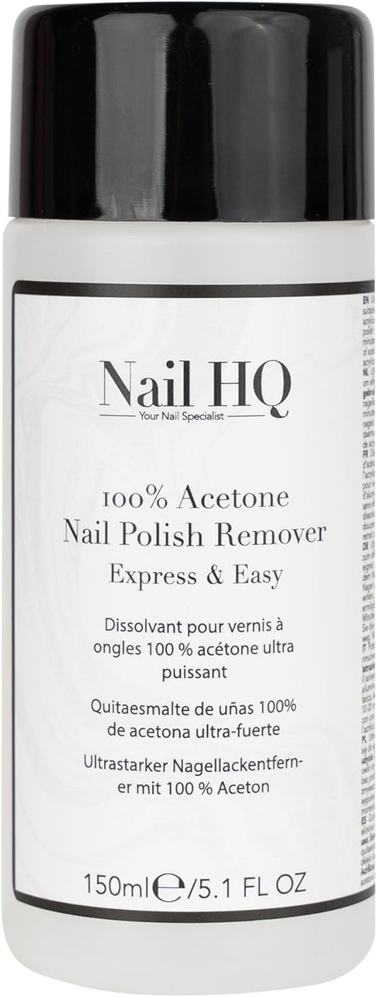 Nail HQ 100% Acetone Nail Polish Remover - 150ml - Express & Easy