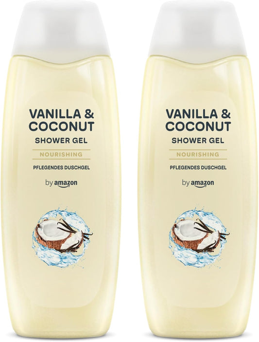 by Amazon Vanilla & Coconut Shower Gel, 2 x 500ml
