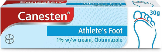 Canesten Athlete’s Foot 1% w/w Cream | Effective Athlete’s Foot Treatment | Soothes Itching | Destroys Athlete’s Foot Fungi | Antifungal Cream | Big pack |30 g (Pack of 1)