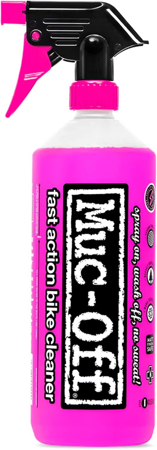 Muc-Off Nano-Tech Bike Cleaner, 1 Litre - Biodegradable Bike Cleaning and Bike Degreaser Spray - Fast-Action Bike Wash for MTB, Road, Gravel, eBikes, Black