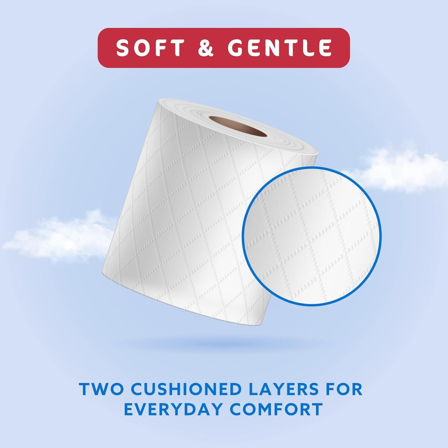 by Amazon Toilet Roll, 2-Ply Embossed, Soft and Gentle, 18 Rolls (Pack of 1), 200 Sheets per Roll, FSC Certified