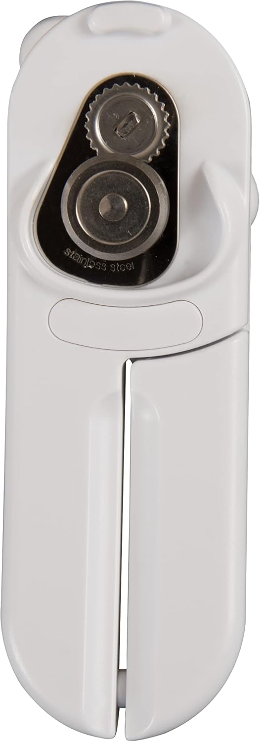 Culinare C10015 MagiCan Tin Opener, White, Plastic/Stainless Steel, Manual Can Opener, Comfortable Handle for Safety and Ease