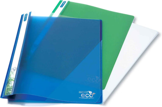 Rapesco 1099 ECO Report File, A4, Assorted Colours, Pack of 10