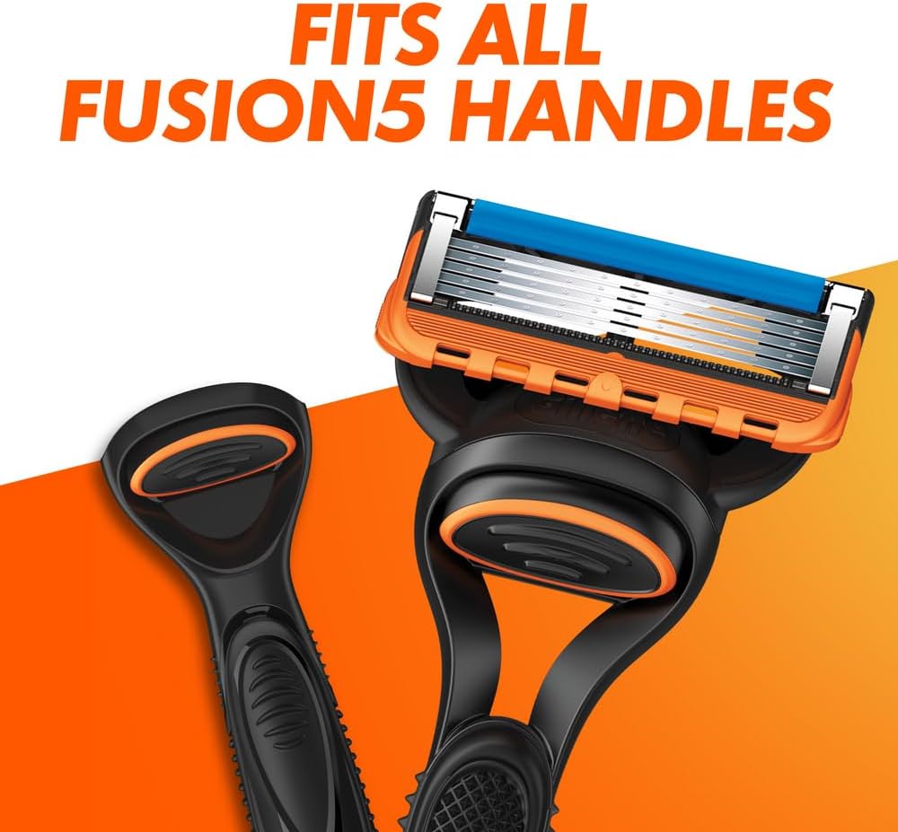 Gillette Fusion5 Razor for Men, 1 Gillette Razor, 10 Razor Blade Refills, with Lubrastrip for a Close Shave