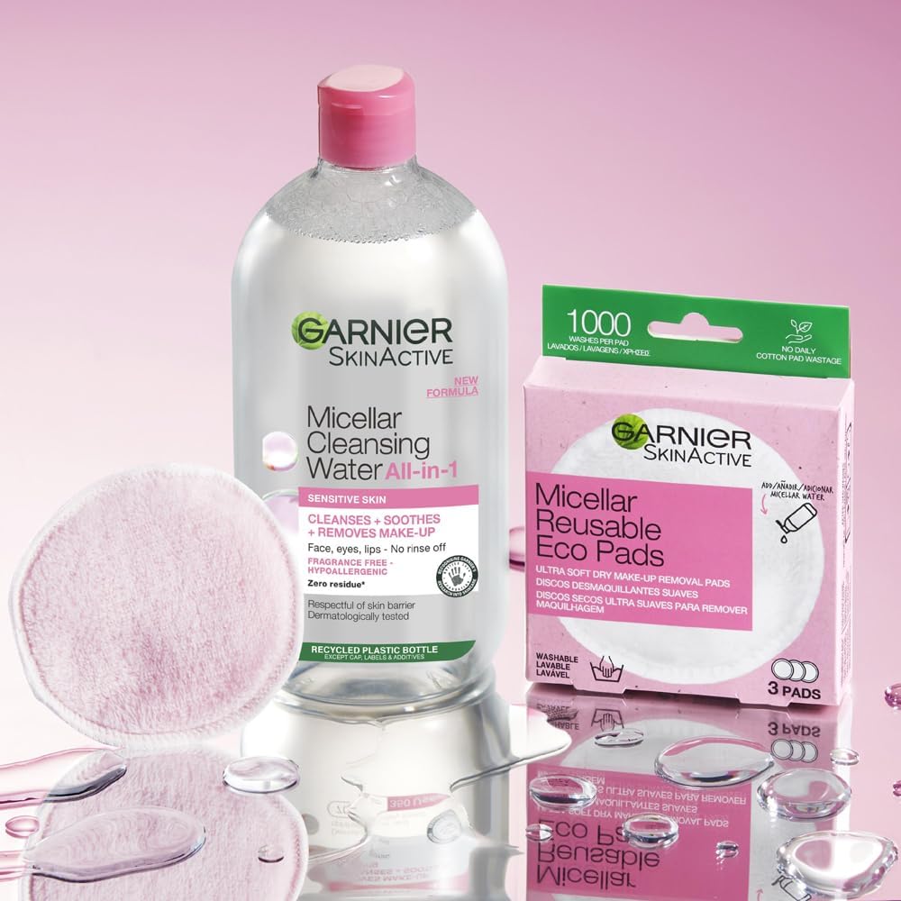 Garnier Micellar Cleansing Water, Gentle face Cleanser & Makeup Remover, Fragrance-Free, Vegan Formula, Suitable For All Skin Types, Even Sensitive, Skin Active, 700ml