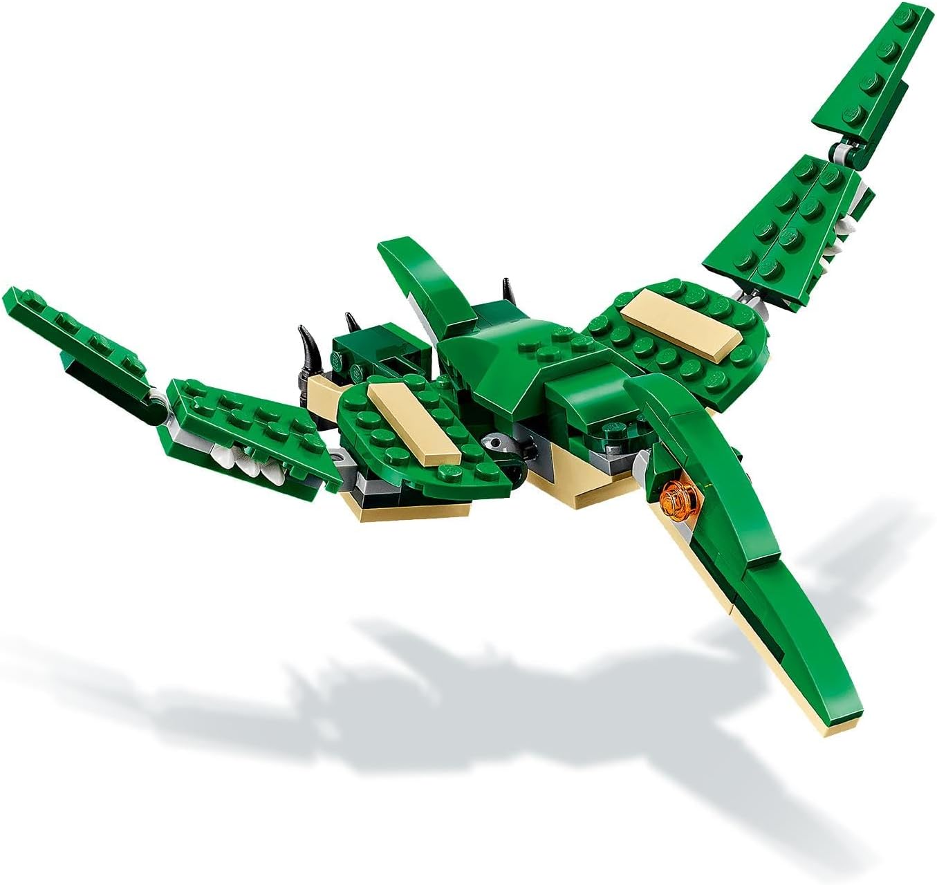 LEGO 31058 Creator Mighty Dinosaurs Toy, 3 in 1 Model, T. rex, Triceratops and Pterodactyl Dinosaur Figures, Gifts for 7-12 Year Old kids, Boys & Girls