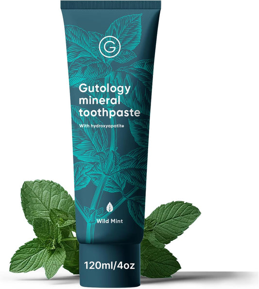 Natural Hydroxyapatite Toothpaste 120ml Microbiome Friendly Fluoride Free Toothpaste Remineralising Enamel Repair Suitable for Adults & Children Helps Sensitive Teeth Whitening - Wild Mint