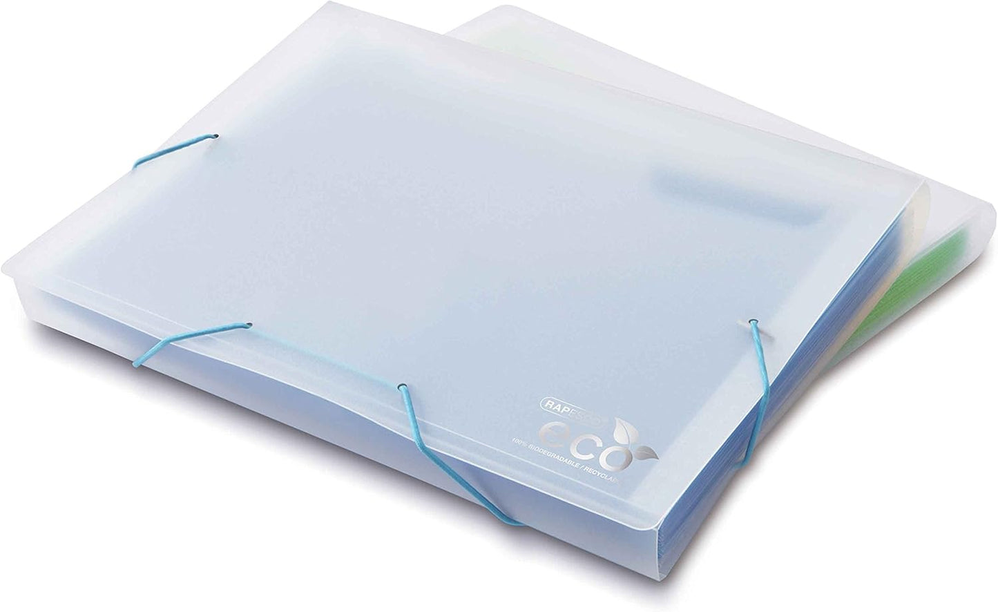Rapesco 0719 3-Flap Folio Wallet, A4+, Bright Transparent Colours, Pack of 5