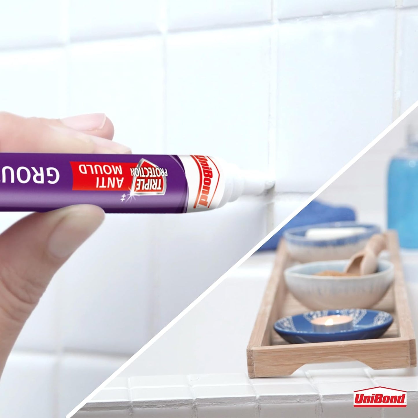 Unibond Grout Reviver Pen, White Grout Pen for Bathroom Grout Joints, Easy to Use Tile Grout Pen, Whitener for Restoring Discoloured & Faded Joints, 1x7ml [Energy Class A]