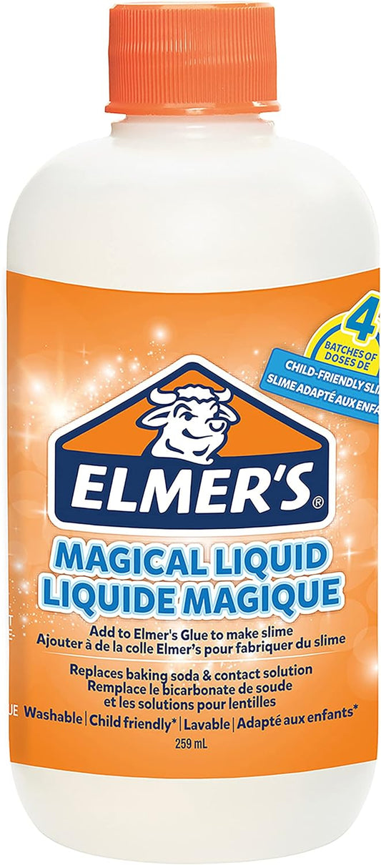 Elmer’s Magical Liquid Slime Activator Solution | Makes up to 4 Slime Batches (259ml) | Washable & Kid Friendly | Great for Making Slime