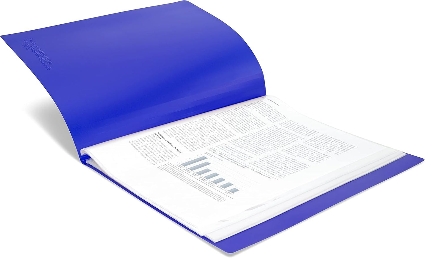 Rapesco 1675 Presentation Folder with Antibacterial Protection, 40 Pockets, A4, Blue, Pack of 2