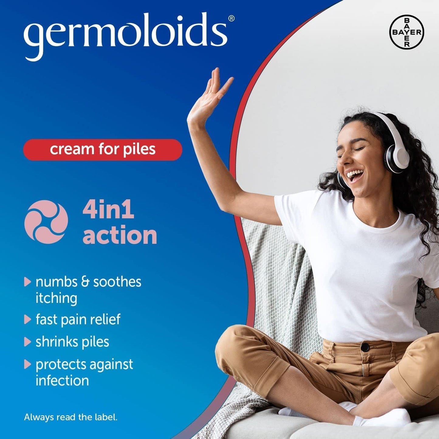 Germoloids Haemorrhoid Cream, Piles Treatment with Anaesthetic to Numb the Pain & Itch, 55 g, Pack of 1, (Packing may vary).