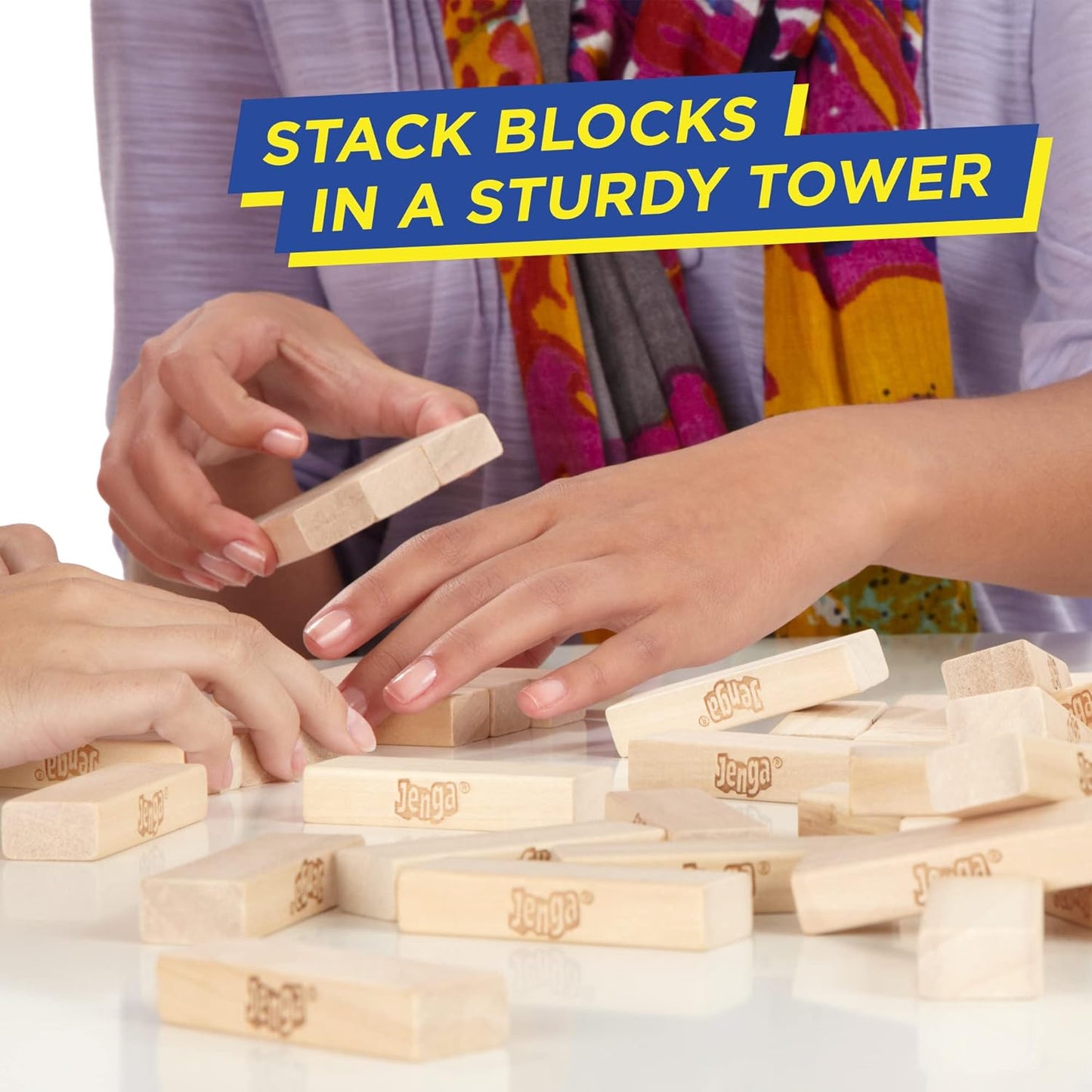 Hasbro Gaming Jenga, Party & Family Game, Easter Board Games for Kids, Fun Family Game for 1 Player or More, Strategy Game for All Ages