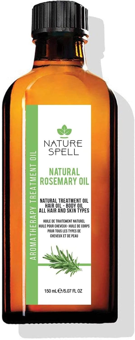Nature Spell Rosemary Oil for Hair & Skin 150 ml – Rosemary Oil for Hair Growth – Treat Dry Damaged Hair to Target Hair Loss