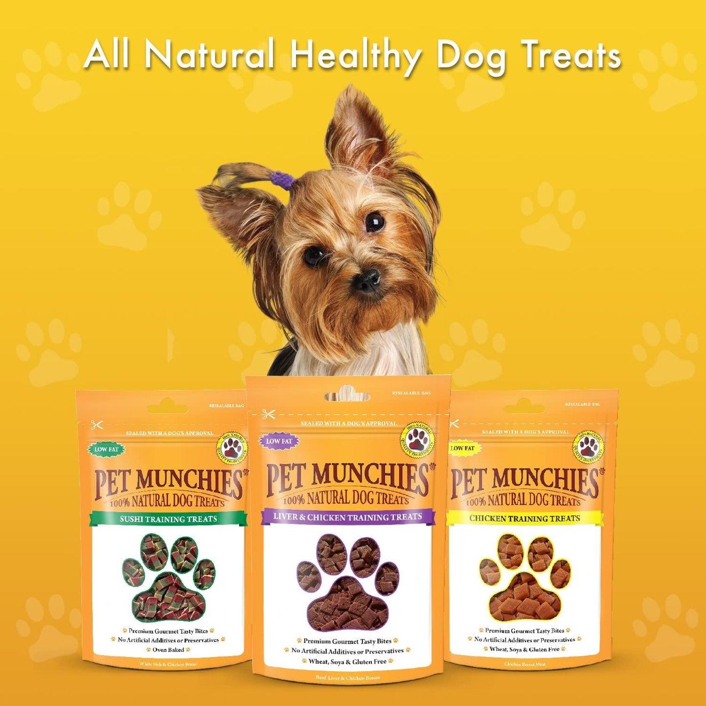Pet Munchies Venison & Beef Liver Dog Training Treats, Grain Free Tasty Bites with Natural Real Meat, Low in Fat 50g