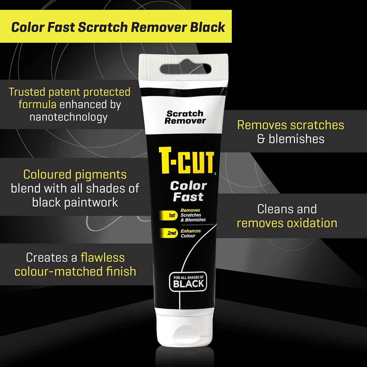 T-Cut Colour Fast Scratch Remover Colour Enhancer, Black, 150g
