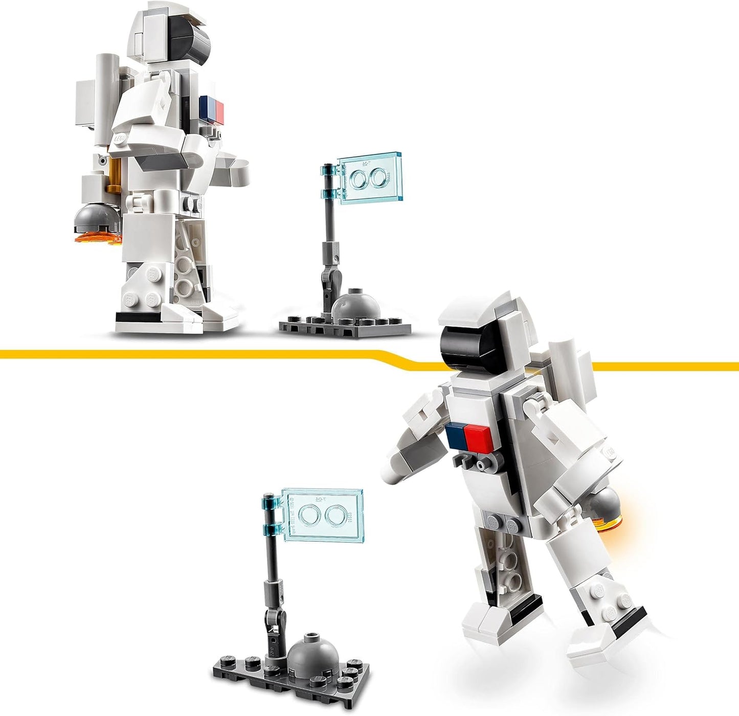 LEGO 31134 Creator 3 in 1 Space Shuttle Toy to Astronaut Figure to Spaceship, Building Toys for Kids, Boys, Girls Aged 6 and up, Creative Gift Idea