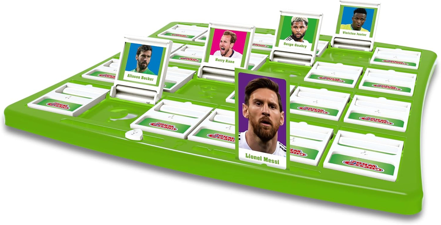 Winning Moves World Football Stars Guess Who? Board Game Green, Play with Messi, Neymar, Harry Kane, Salah, easy to set up, gift for ages 6 plus
