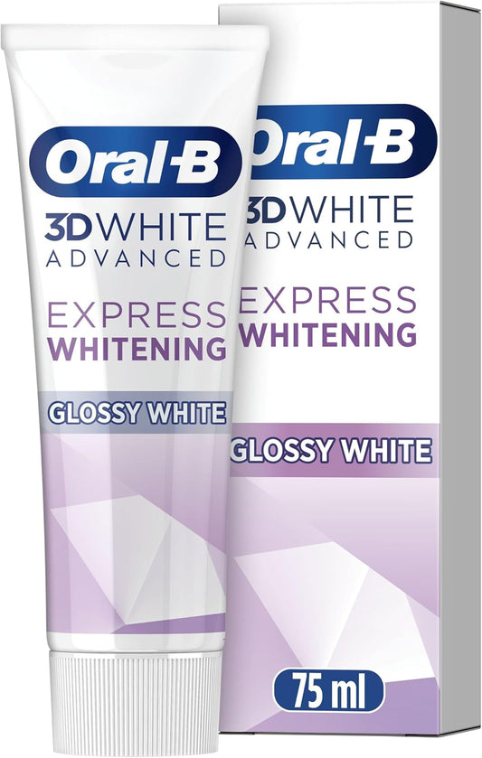 Oral-B 3D White Advanced Toothpaste Express Whitening Glossy White 75ml