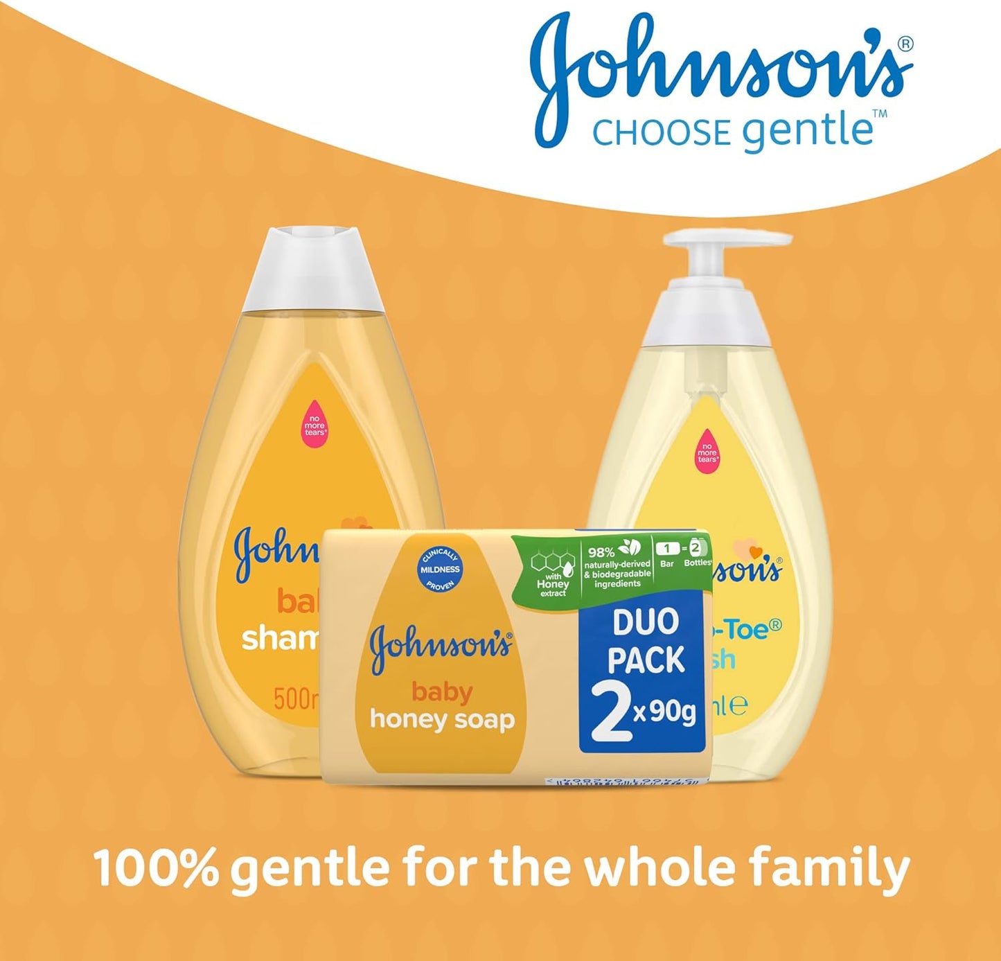 Johnson's Baby Honey soap Duo, Yellow, 90 g (Pack of 2)