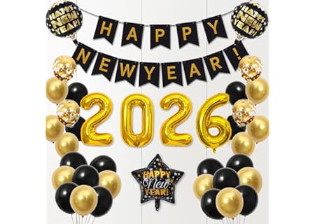 Years Balloons Decoration Piece Christmas