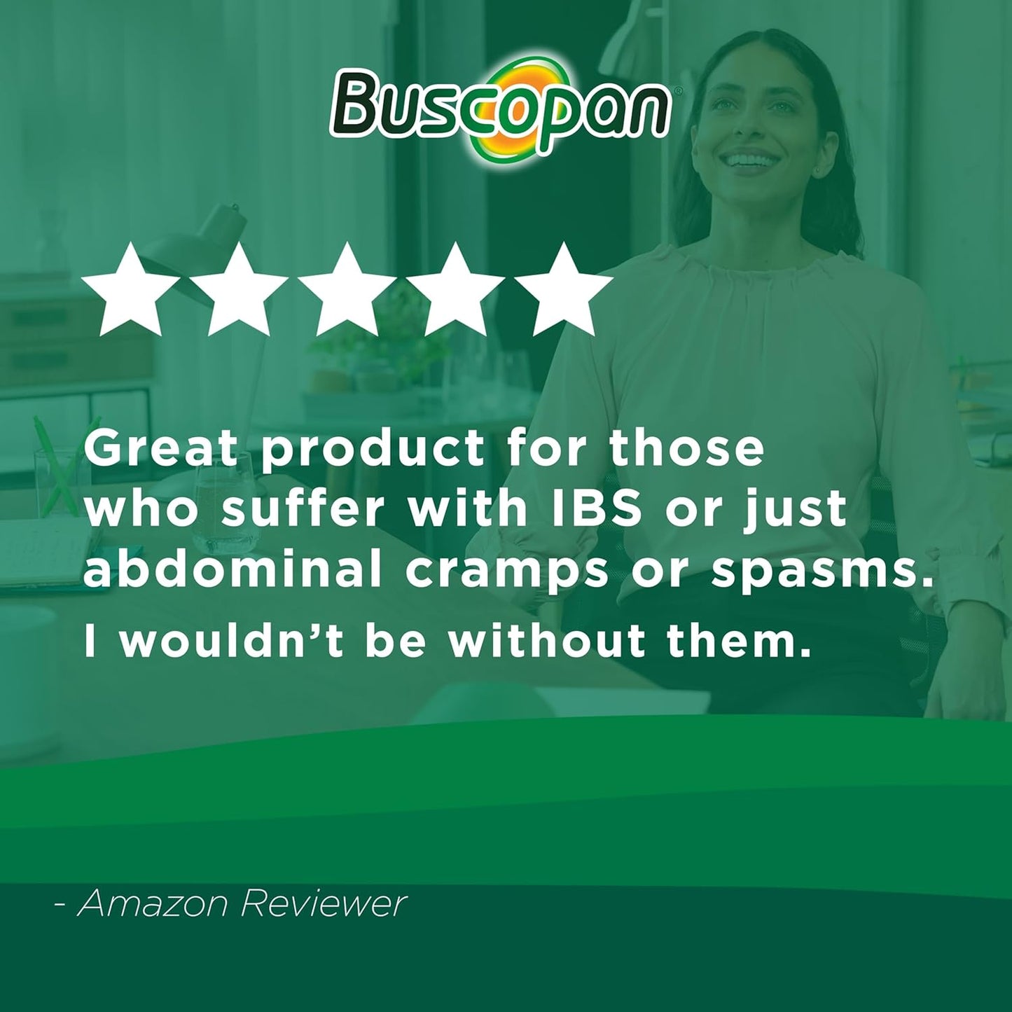 Buscopan IBS Relief - Targets the Source of IBS Pain and Cramps- starts to work in 15 minutes - 40 Tablets- - Relief from IBS Pain & discomfort, 40 Count (Pack of 1)