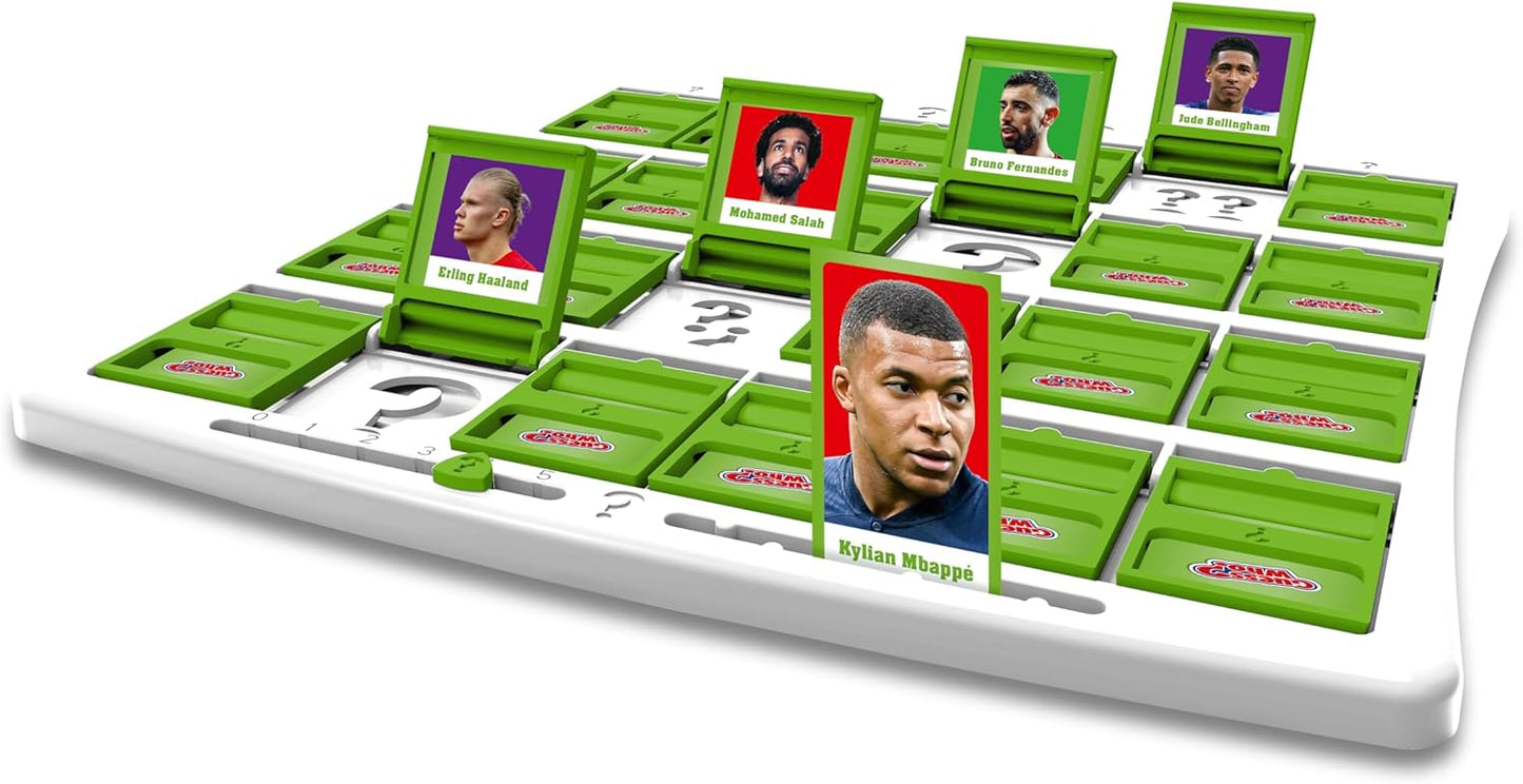 Winning Moves World Football Stars Guess Who? Board Game Green, Play with Messi, Neymar, Harry Kane, Salah, easy to set up, gift for ages 6 plus