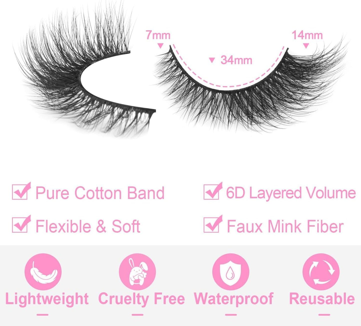 28 Pairs False Lashes - Natural Short Eyelashes, Mink Lash Pack - Cat Eye & Fox Eye Lashes